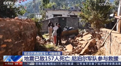 尼泊尔强震致房屋大面积倒塌